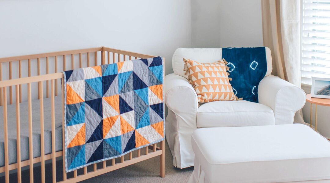modern nursery simple wooden crib