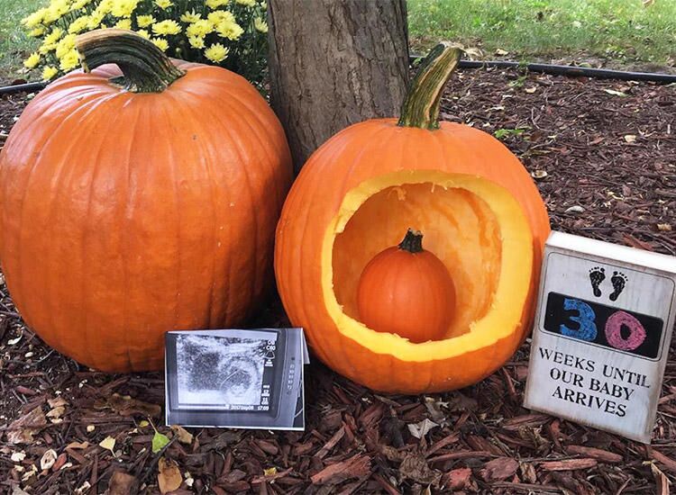 pumpkin birth announcement