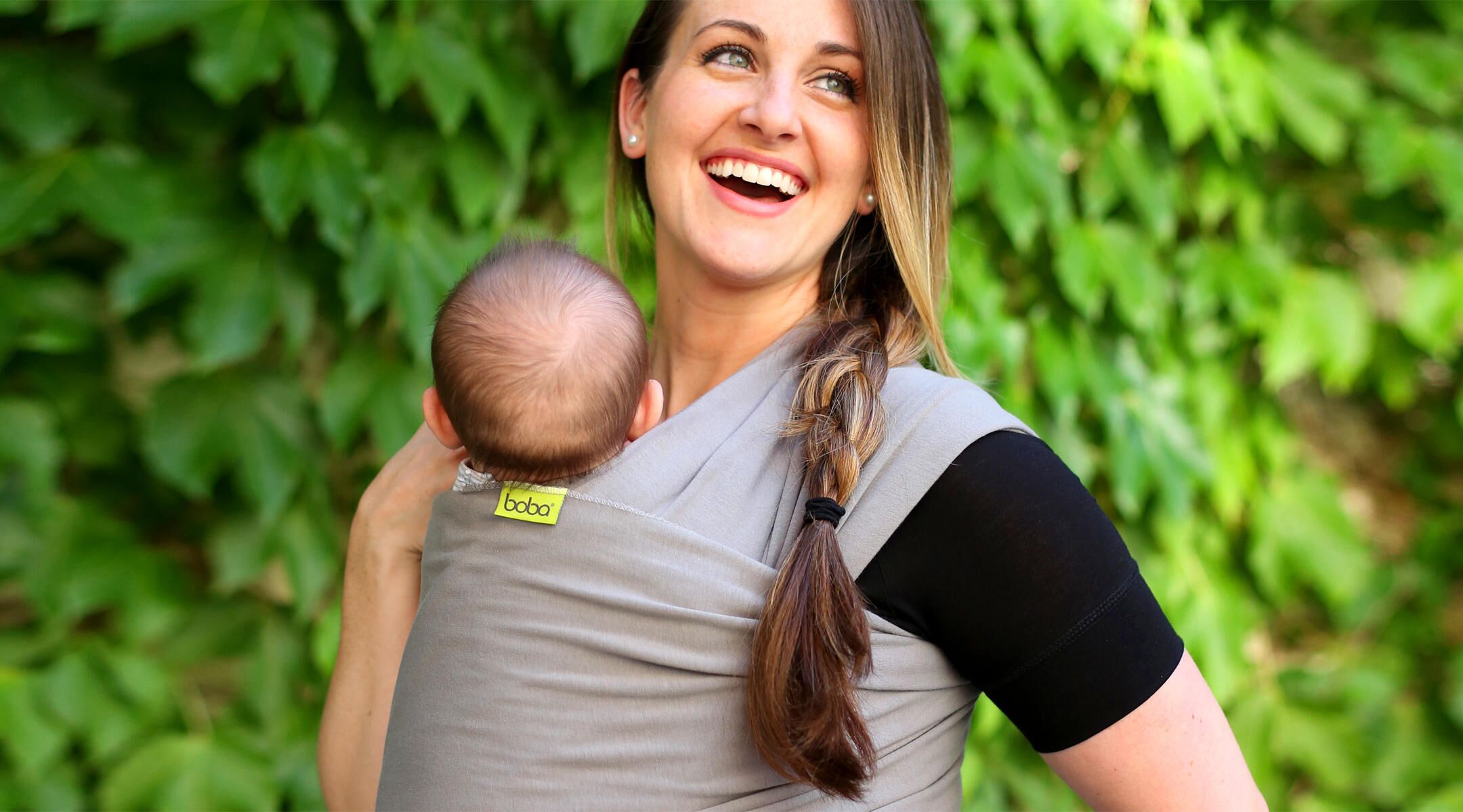 Boba store baby wearing