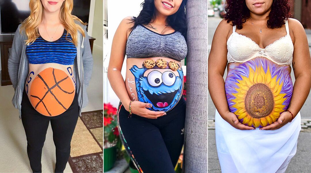 painted  pregnant bellies