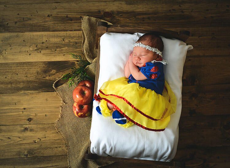 baby snow white photoshoot