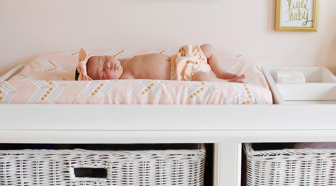 newborn baby diaper changing table nursery