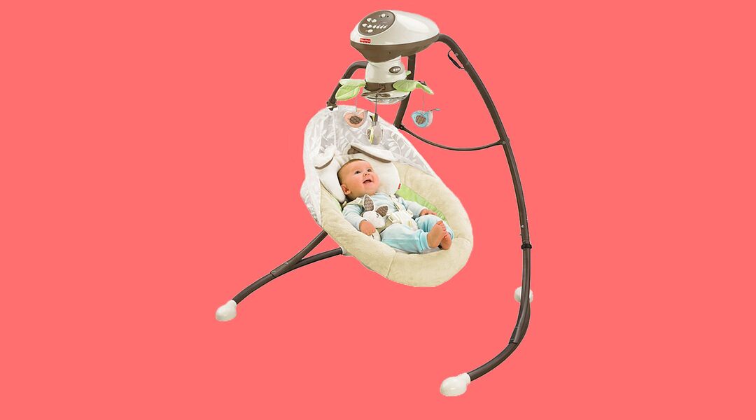 Product shot of the Fisher-Price My Little Snugabunny Cradle 'N Swing