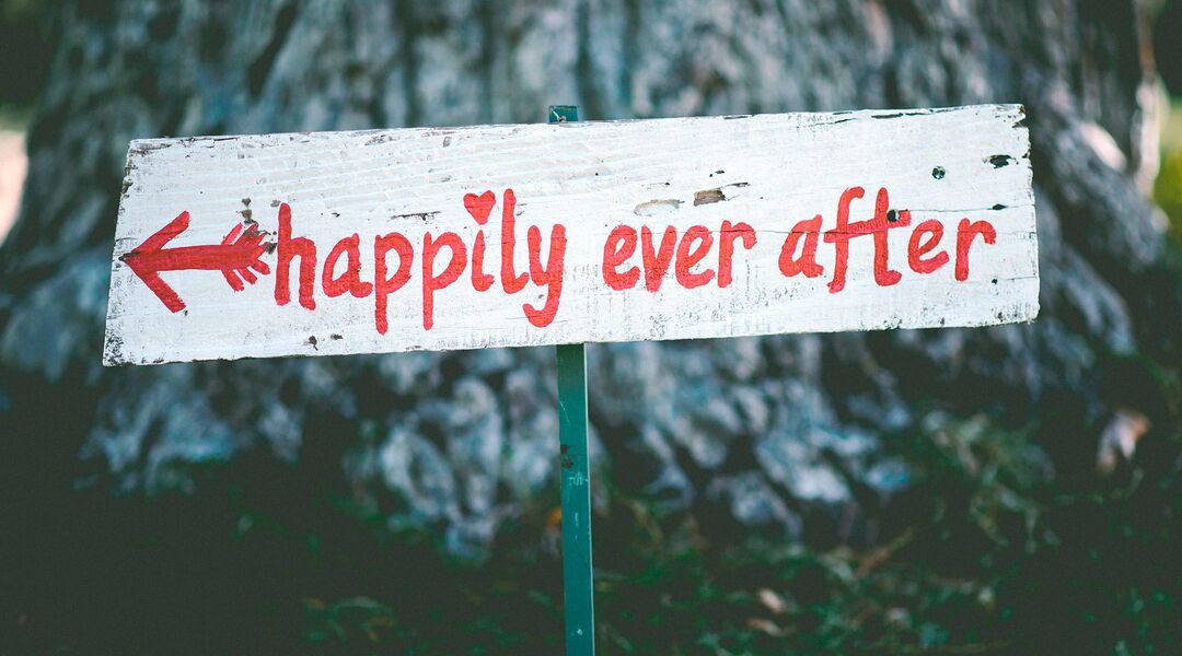 happily ever after sign in forest to signify pregnancy success
