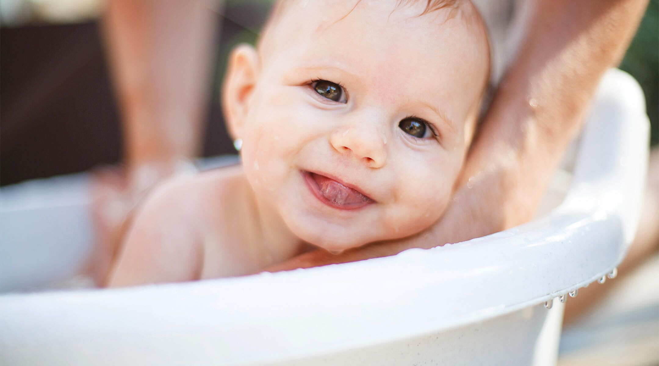 Newborn first deals bath at home