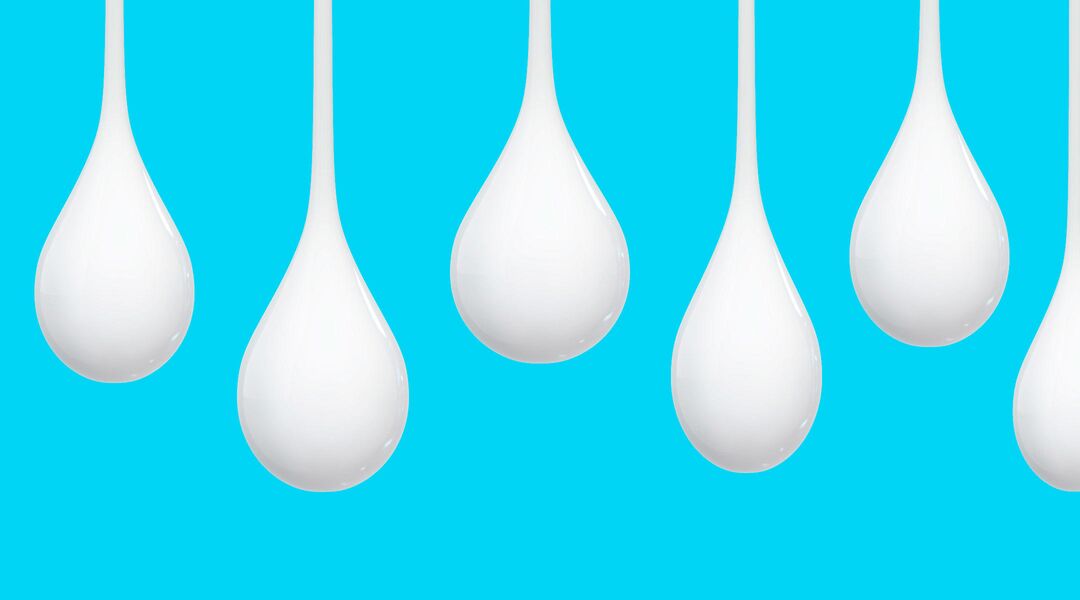milk drops representing breastmilk that's been hand expressed