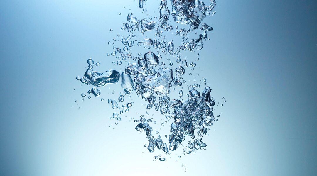 water splash and bubbles