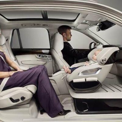 Volvo's new concept puts child car seat in front seat