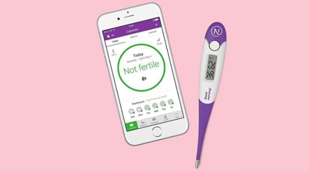 Natural Cycles fertility app on phone