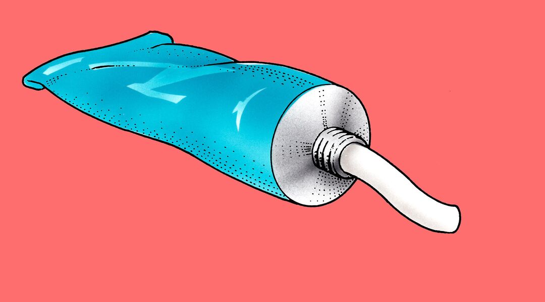 tube of fluoride toothpaste