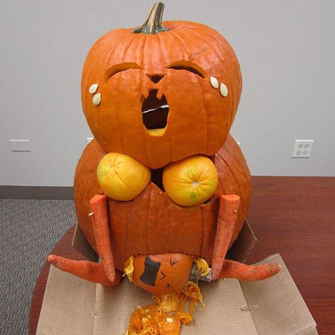 Pumpkin Giving Birth