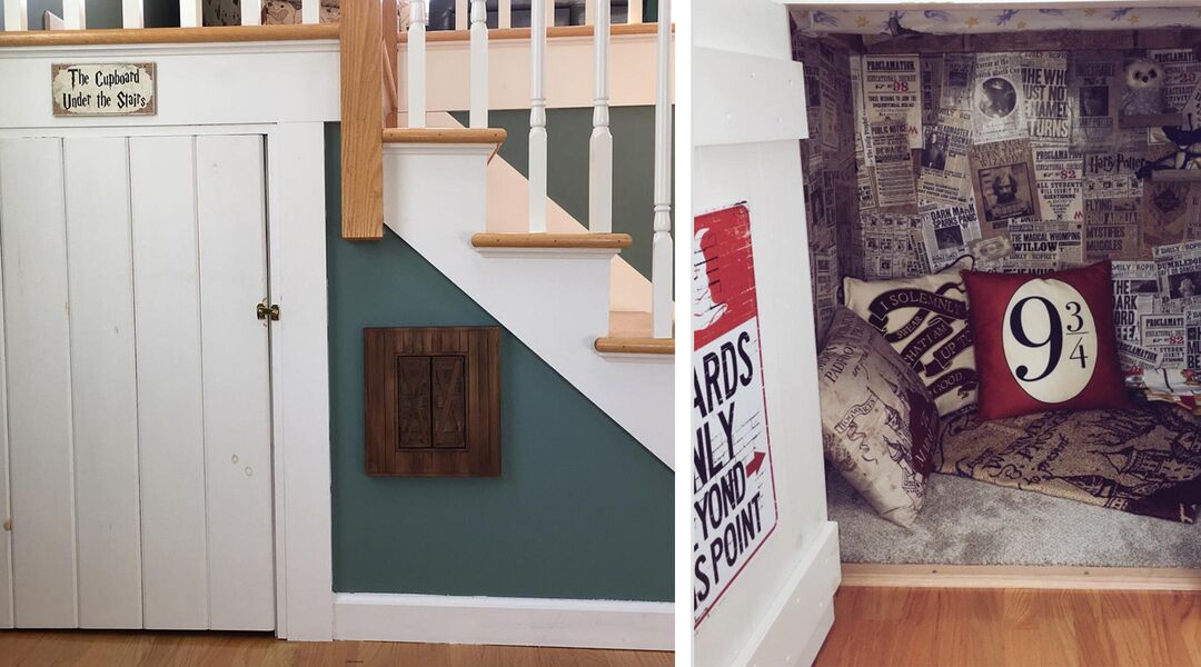 real-life Harry Potter cupboard under the stairs