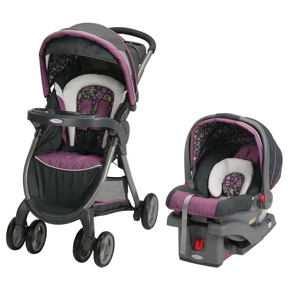 Graco FastAction Fold Click Connect Travel System - Alexis Purple from ...